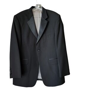 Stafford 40R Classic Fit Tuxedo Jacket Black 100%‎ Wool One Button Lined EUC